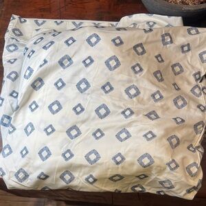 Threshold Cream and Blue Patterned Sheets